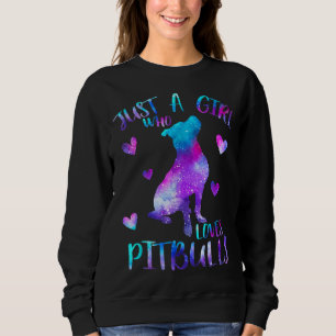 Camiseta Apenas uma garota que ama Pitbulls Galaxy Space Pi