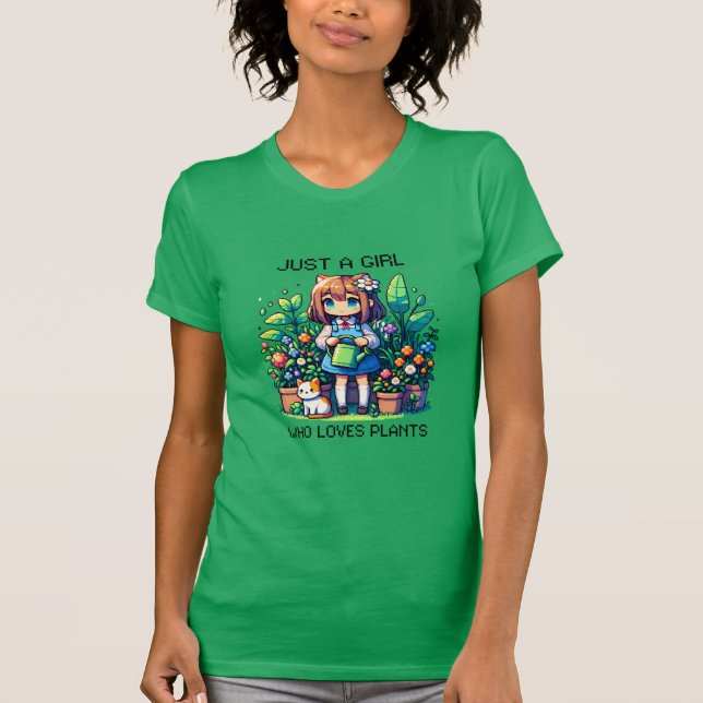 Camiseta Apenas uma garota que ama plantas (Frente)
