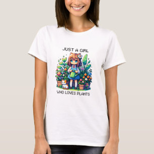 Camiseta Apenas uma garota que ama plantas