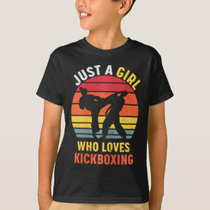 Camiseta Apenas Uma Garota Que Ama Presentes de Kickboxing 