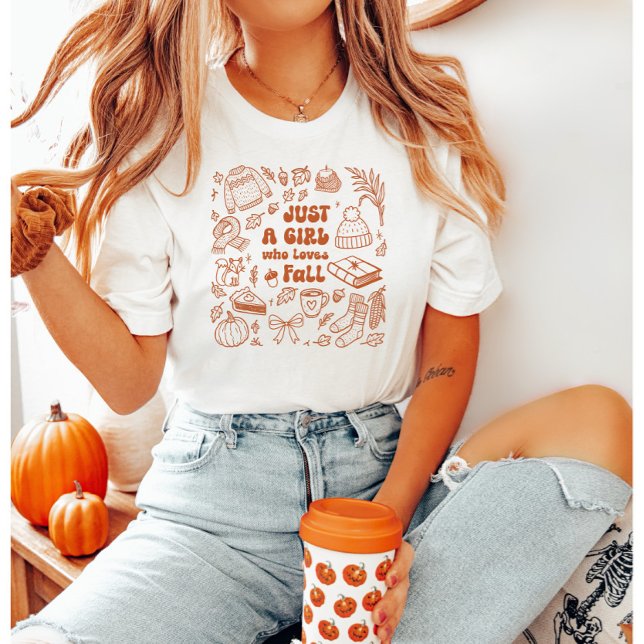 Camiseta Apenas uma garota que ama queda (Criador carregado)