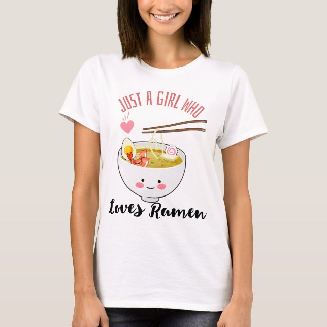 Camiseta Apenas Uma Garota Que Ama Ramen (Frente)