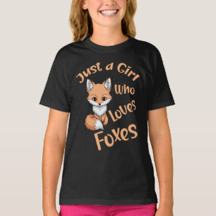 Camiseta Apenas uma Garota que Ama Raposas 