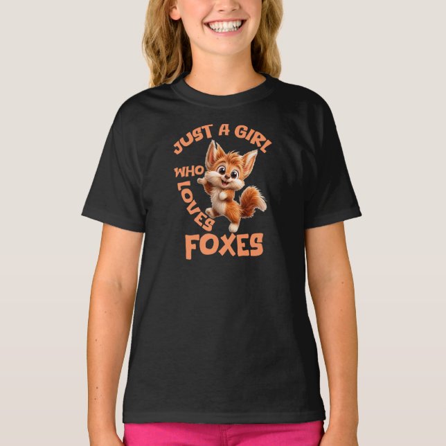 Camiseta Apenas uma Garota que Ama Raposas (Frente)