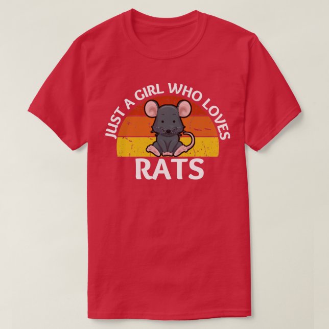 Camiseta Apenas uma garota que ama ratos (Frente do Design)