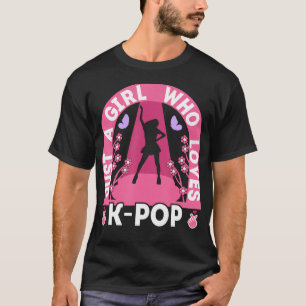 Camiseta Apenas Uma Garota Que Ama Roupas De K-Pop Música C