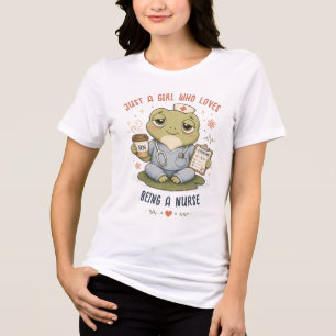 Camiseta Apenas Uma Garota Que Ama Ser Enfermeira Sapo Cans