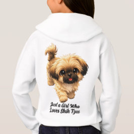 Camiseta Apenas uma Garota que Ama Shih Tzus Pata de Cachor