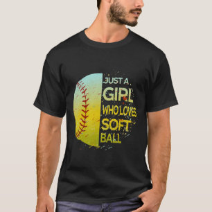 Camiseta Apenas Uma Garota Que Ama Softll - Design Grunge D