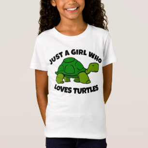 CAMISETA APENAS UMA GAROTA QUE AMA TARTARTARUGAS GAROTAS