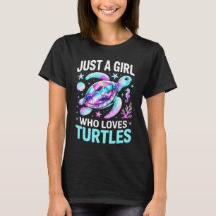 Camiseta Apenas uma garota que ama Tartarugas