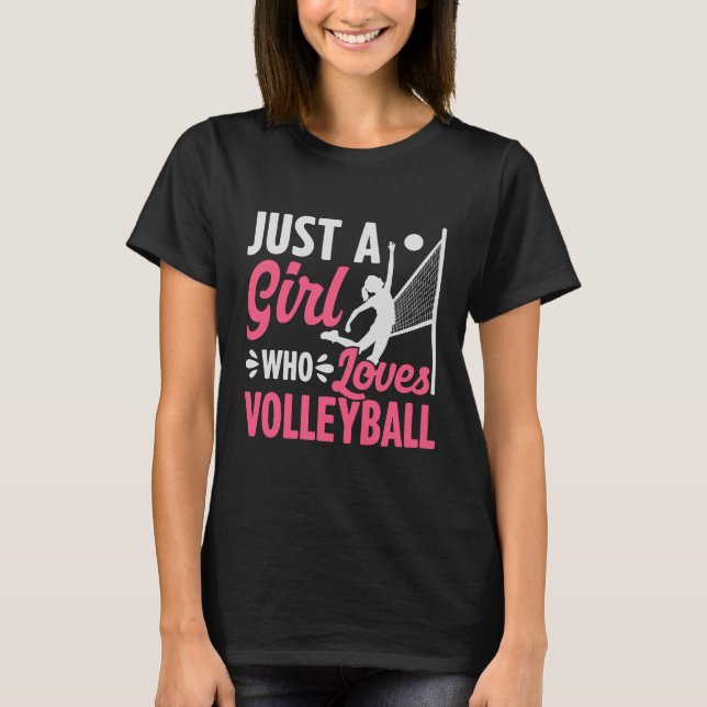 Camiseta Apenas Uma Garota Que Ama Time de Jogadores de Vol (Frente)