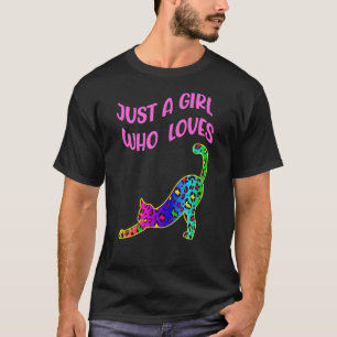 Camiseta Apenas Uma Garota Que Ama Todos Os Gatos Leopardo 