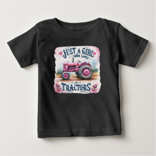 Camiseta Apenas uma garota que ama tratores