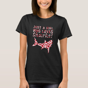 Camiseta Apenas uma garota que ama tubarões, oceanos, galin