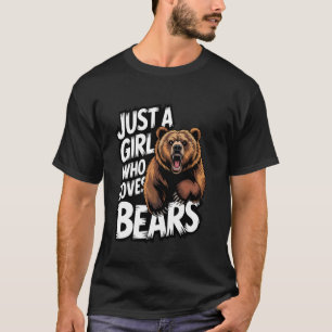 Camiseta Apenas Uma Garota Que Ama Ursos Amante Garotas Urs