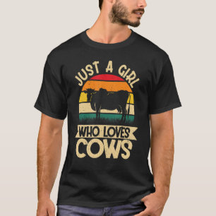 Camiseta Apenas uma garota que ama vacas colhe o celeiro
