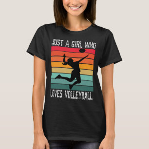 Camiseta apenas uma garota que ama volei,