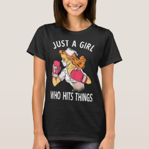 Camiseta Apenas Uma Garota Que Bate em Coisas Enfermeira Bo