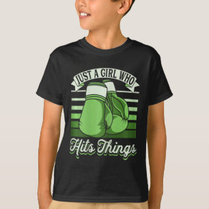 Camiseta Apenas Uma Garota Que Bate em Coisas Garota Kickbo