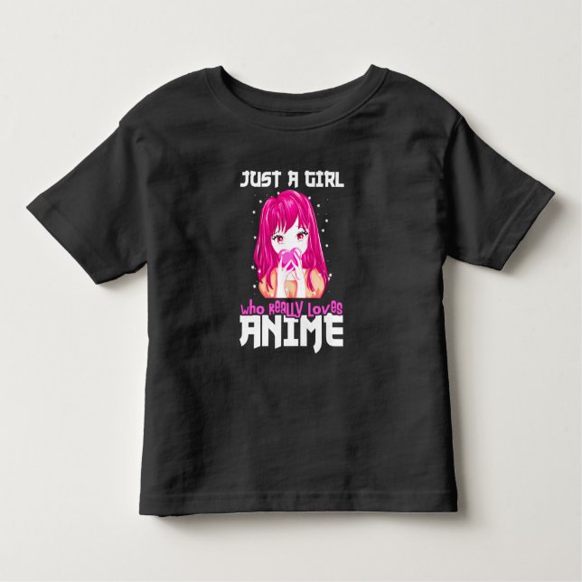 Camiseta Apenas Uma Garota Que Realmente Ama Anime (Frente)