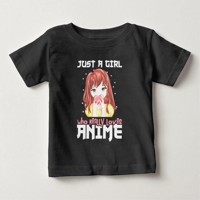 Camiseta Apenas Uma Garota Que Realmente Ama Anime (Frente)