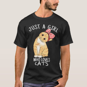 Camiseta Apenas uma garota, roupas de gato para mulheres