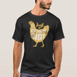Camiseta Apenas uma garota sulista, fazenda de frango fofa,