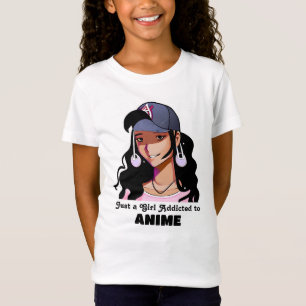Camiseta Apenas uma garota viciada em animação