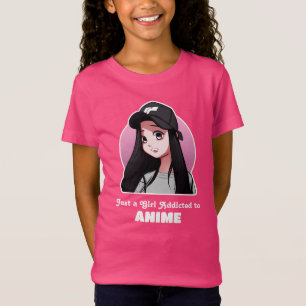 Camiseta Apenas uma garota viciada em anime