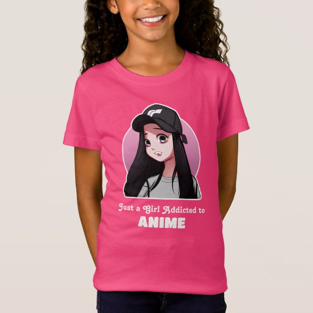 Camiseta Apenas uma garota viciada em anime (Frente)