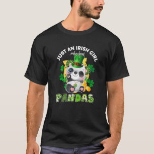 Camiseta Apenas Uma Irlandesa Que Ama Pandas Lucky Rua Patr