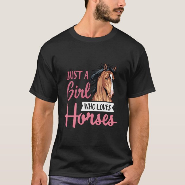 Camiseta Apenas Uma Lição De Equitação Quem Ama Cavalos (Frente)