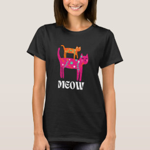 Camiseta Apenas Uma Mãe Adorável Meow Gato Fofo Mamãe 3