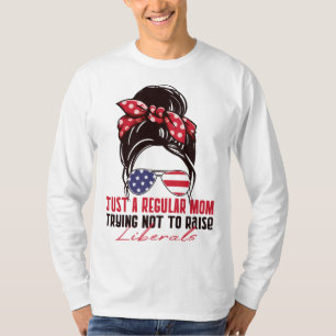Camiseta Apenas uma mãe normal tentando não levantar libera