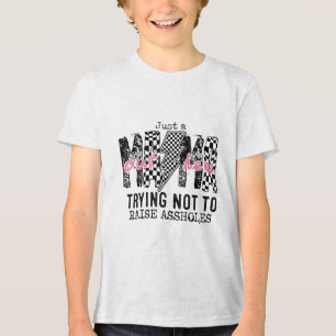 Camiseta Apenas Uma Mamãe Aqui Tentando Não Levantar Buraco