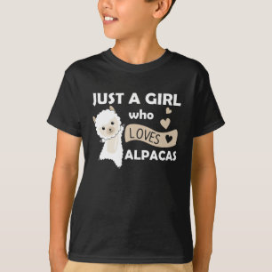 Camiseta Apenas Uma Menina Ama Alpakas - Doce Alpaca