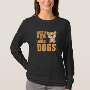 Camiseta Apenas Uma Menina Corgis Adora Kawaii Dog Corgi