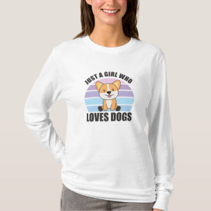 Camiseta Apenas Uma Menina Corgis Adora Kawaii Dog Corgi