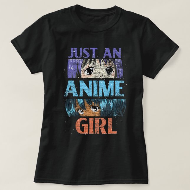 Camiseta Apenas Uma Menina De Animação Manga Japonesa Otaku (Frente do Design)
