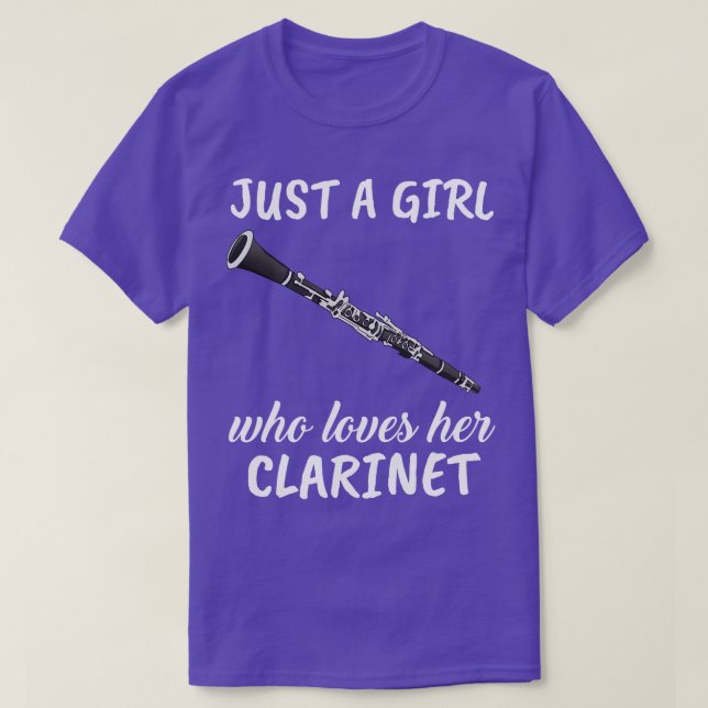Camiseta Apenas Uma Menina Que A Ama Clarinet (Frente do Design)