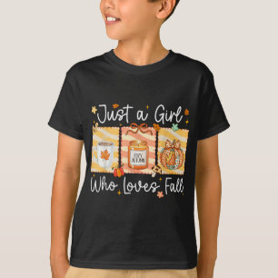Camiseta Apenas Uma Menina Que Adora A Queda De Pumpkin Coz