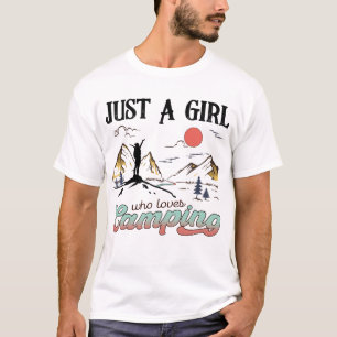 Camiseta Apenas Uma Menina Que Adora Acampar