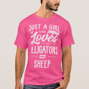 Camiseta Apenas Uma Menina Que Adora Alligadores E Ovelhas