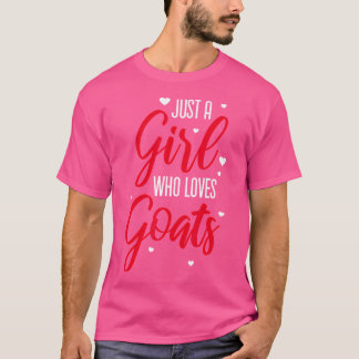 Camiseta Apenas Uma Menina Que Adora Cabras