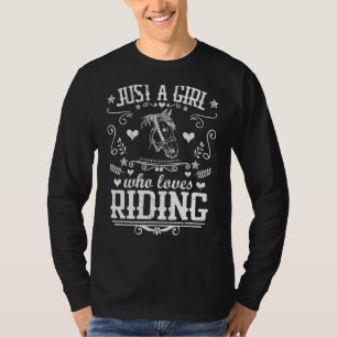 Camiseta Apenas Uma Menina Que Adora Cavalo Cavalo Equestre