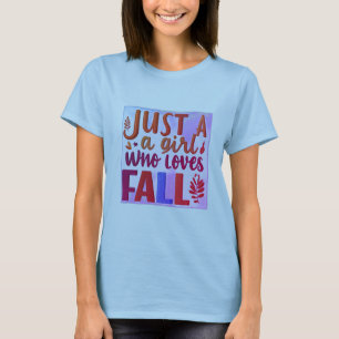 Camiseta Apenas Uma Menina Que Adora Design De Bordados De 