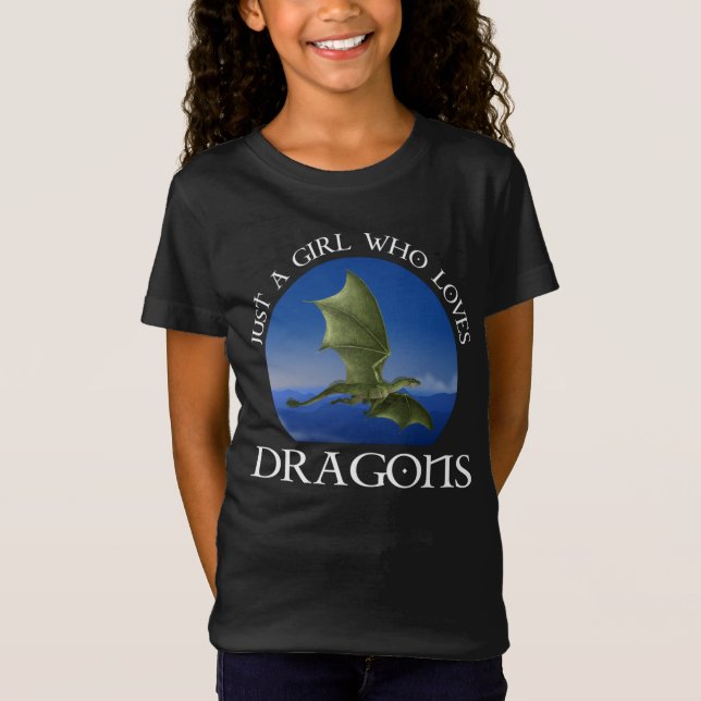 Camiseta Apenas Uma Menina Que Adora Dragões (Frente)