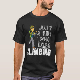 Camiseta Apenas Uma Menina Que Adora Escalar Rock