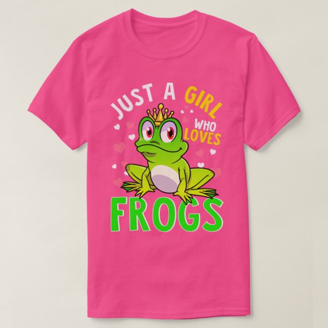 Camiseta Apenas Uma Menina Que Adora Sapos (Frente do Design)
